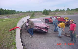 Onaway Motor Speedway - Crash! (newer photo)